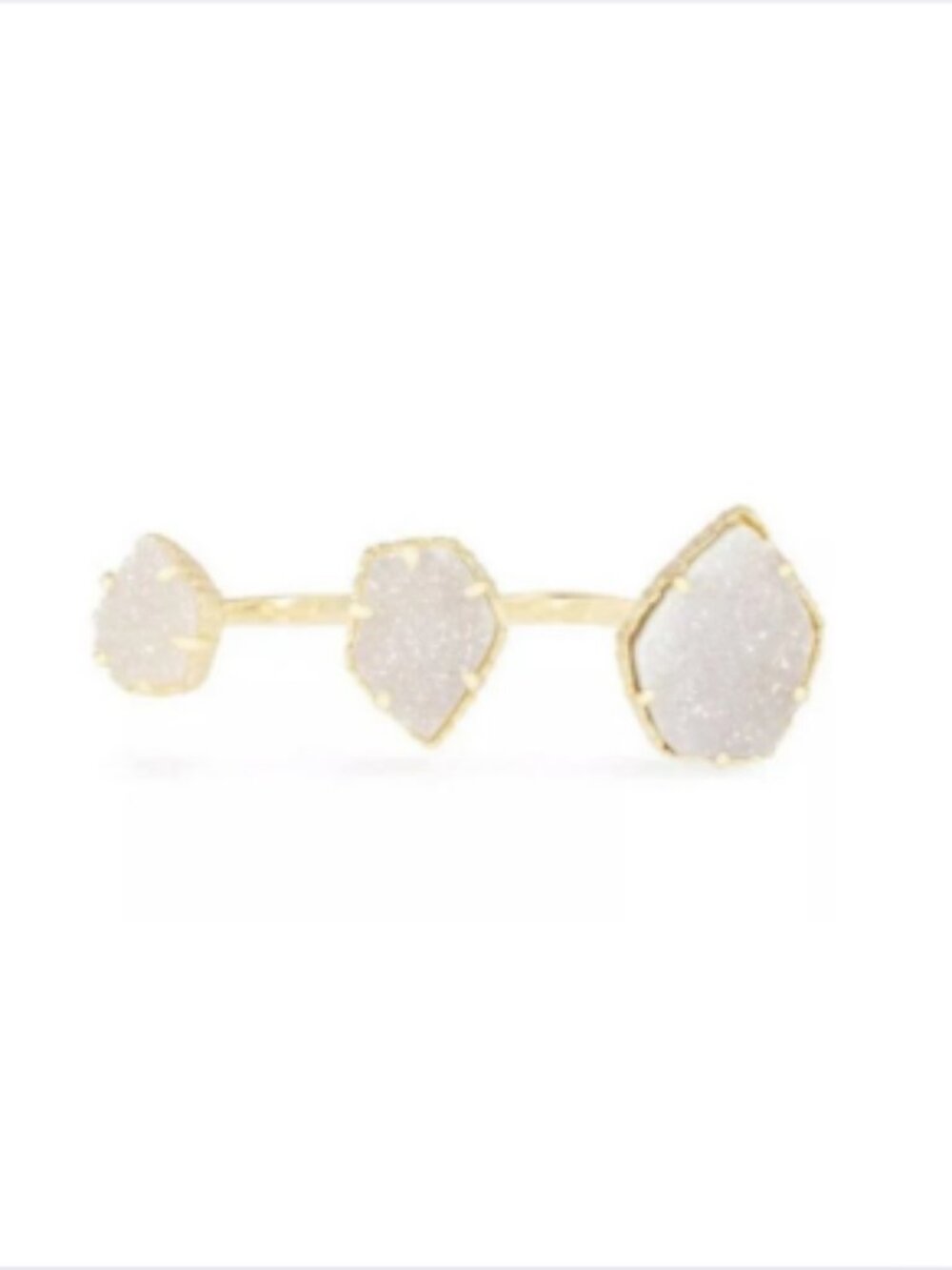 Kendra Scott Naomi Ring - White iridescent Drusy M/L